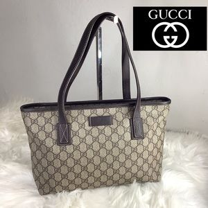 🛍 VINTAGE GUCCI ORIGINAL GG SUPREME CANVAS TOTE SMALL
